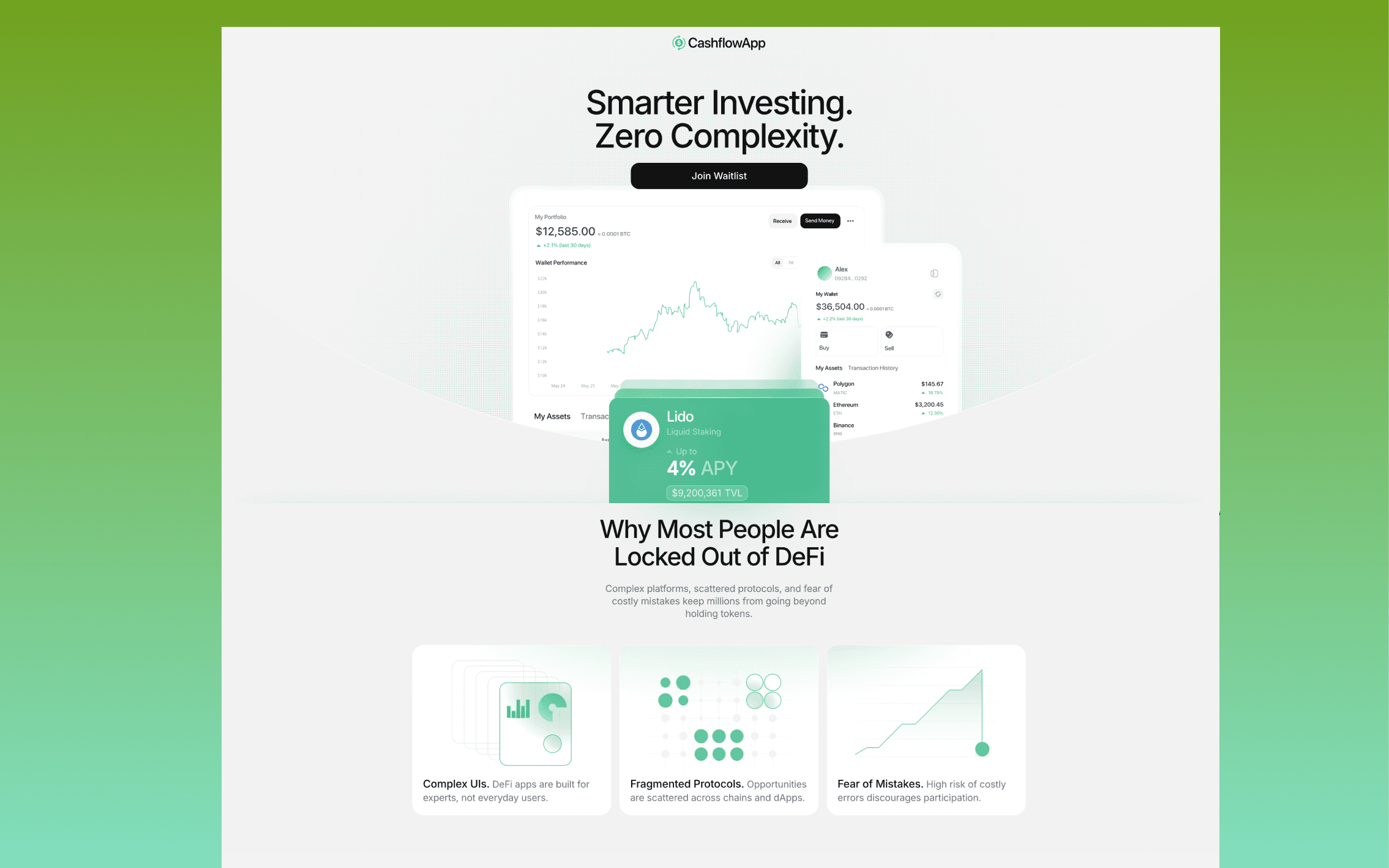 CashflowApp — Web3 SaaS landing page